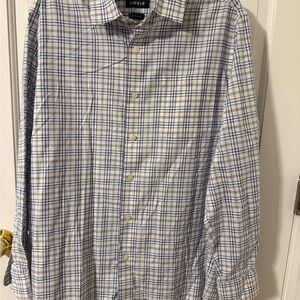 Orvis Men's Blue Plaid Shirt